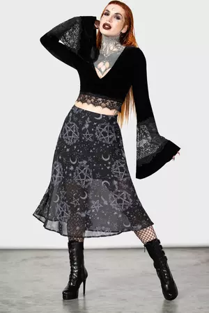 Luella Bias Midi Skirt | Killstar