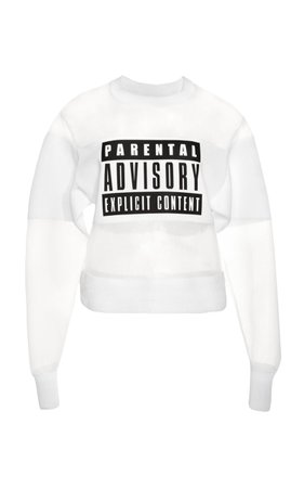 Parental Advisory Sweatshirt by Alexander Wang | Moda Operandi