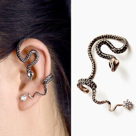 snake cuff earring