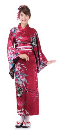 Traditional Japanese Woman Kimono Dress Wedding Robe Geisha Cosplay Costume