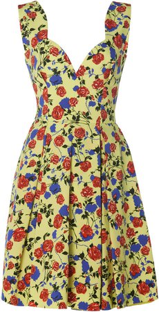 Riona Floral-Patterned Silk Mini Dress