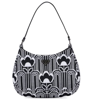 Prada - Cleo jacquard-knit shoulder bag | Mytheresa