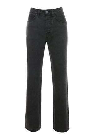 Clothing : Trousers : 'Yara' Black Vintage Fit High Waist Jeans