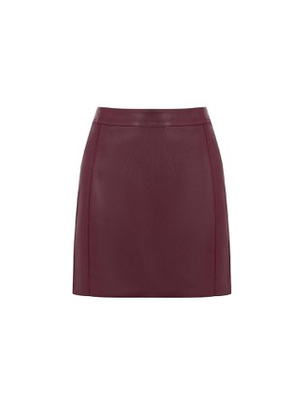 Mini Skirt, Burgundy
