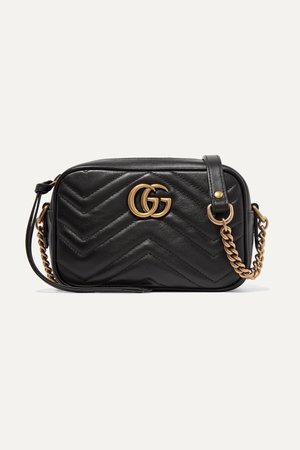 Black GG Marmont Camera mini quilted leather shoulder bag | Gucci | NET-A-PORTER