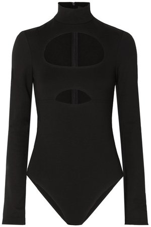 David Koma | Cutout cotton-jersey bodysuit | NET-A-PORTER.COM