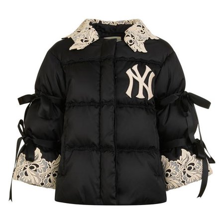 GUCCI | Women's Ny Yankees Embroidered Puffa Jacket | Puffer Jackets | Flannels