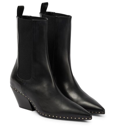 Jil Sander - Leather ankle boots | Mytheresa