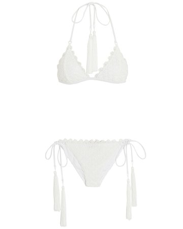 Ivory Knit Bikini Set