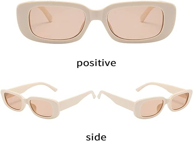 Amazon.com: BOJOD Rectangle Sunglasses for Women Men Fashion Trendy Chunky Frame 90s Rectangle Sunglasses Black : Clothing, Shoes & Jewelry