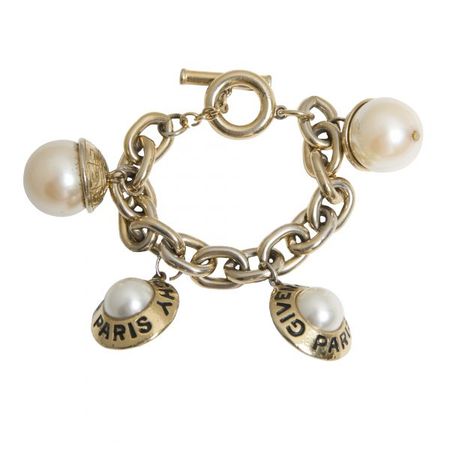 Givenchy - Vintage pearl charm gold bracelet - 4element