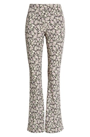 TOPSHOP Floral Print Flare Trousers | Nordstrom