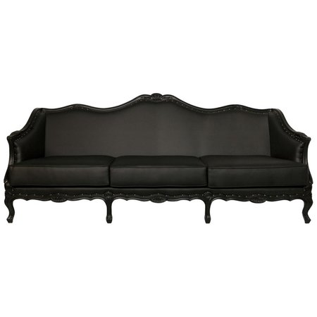 Ottawa Sofa in Black Faux Leather For Sale at 1stdibs