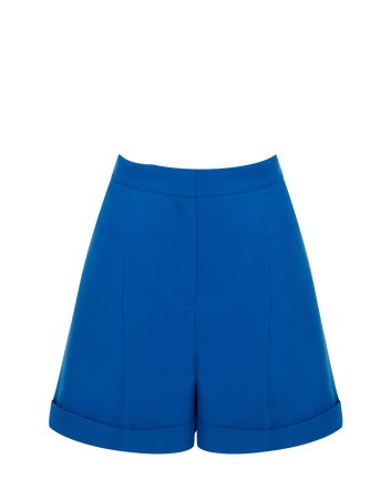 Alexander McQueen | Pleated Tailored Shorts in Galactic Blue (Dei5 edit)