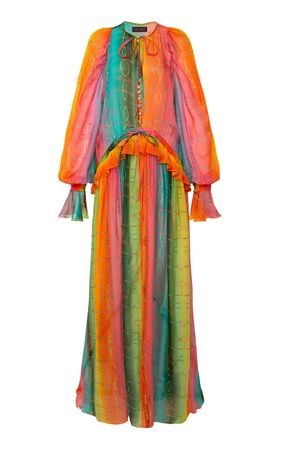 Alora Frilled Gradient Maxi Dress By Siedrés | Moda Operandi