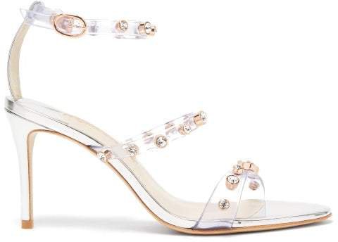Rosalind Gem Crystal Embellished Sandals - Womens - Silver