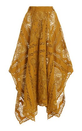 Elyse Lace-Detailed Cotton Skirt By Ulla Johnson | Moda Operandi