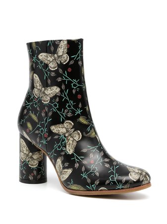UNDERCOVER butterfly-print ankle boots - FARFETCH