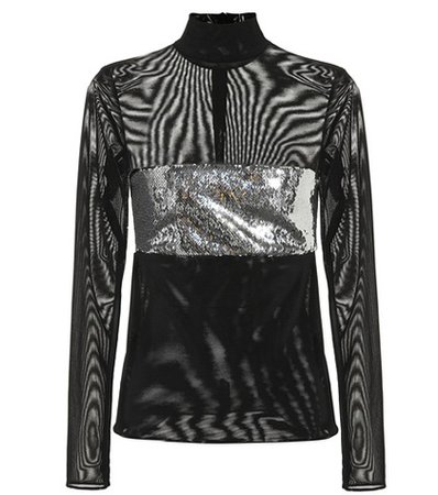 Chrome sequined top