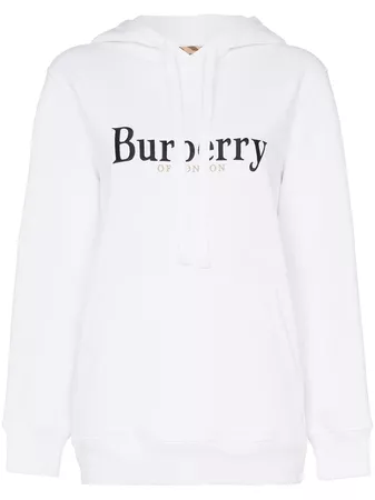 Burberry logo-embroidered Hoodie - Farfetch
