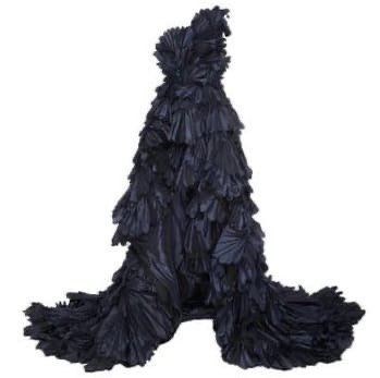 Oscar de la Renta Asymmetric One-Shoulder Silk-Satin Gown
