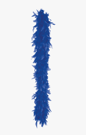 blue feather boa