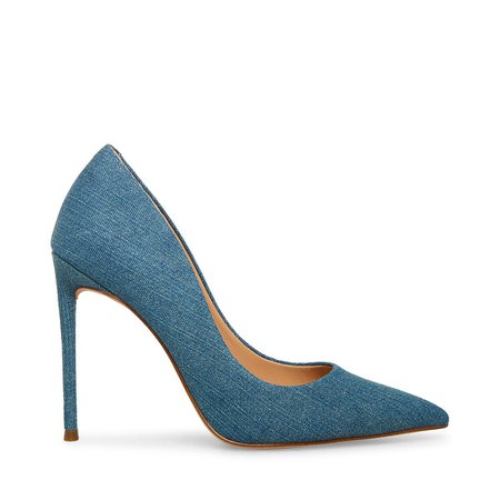 VALA Blue Fabric Stiletto Pump | Women's Heels – Steve Madden