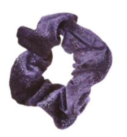 purple glitter scrunchie
