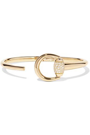 Gucci | 18-karat gold diamond bracelet | NET-A-PORTER.COM