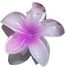 purple hibiscus flower hair claw clips