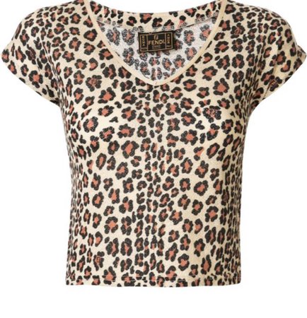 Fendi leopard print t-shirt