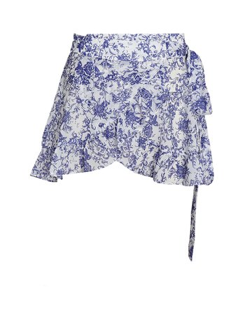 Caroline Constas Floral Chiffon Wrap Skirt | INTERMIX®