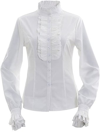 Amazon.com: 1791's lady Women's Victorian Gothic Steampunk Blouse Shirts for Halloween: Clothing