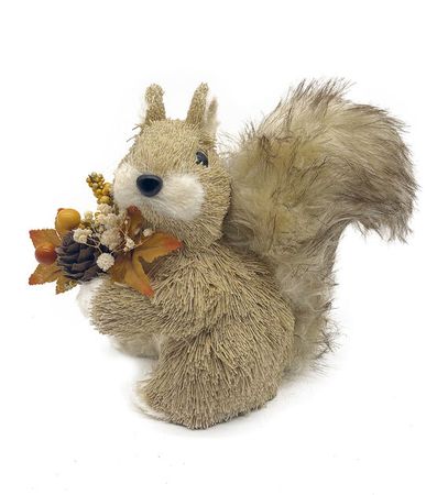 Bloom Room Fall 5.91in Squirrel Critter Holding Pinecone - Cream | JOANN