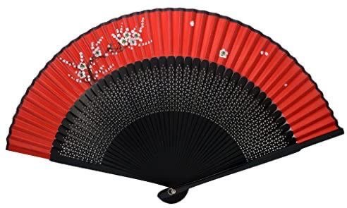 Tang-Dynasty(TM Red Japanese Silks Hand Fan
