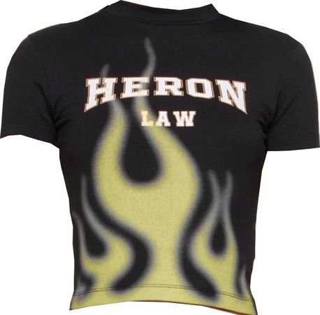Heron Law | Black 'Law Flames' Baby T-Shirt