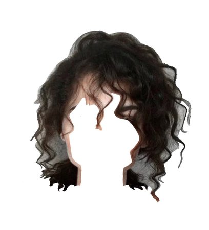 black curly hair