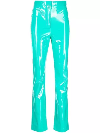 ROTATE high-waisted Vinyl Trousers