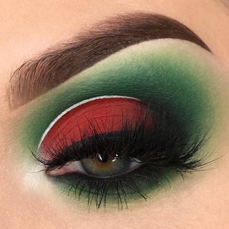 red and green makeup - Google Search