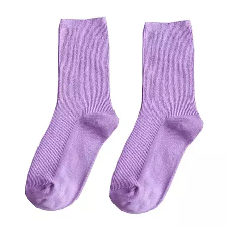 Lavender Crew Socks