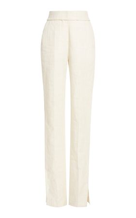 Tibau Split Linen-Blend Pants By Jacquemus | Moda Operandi