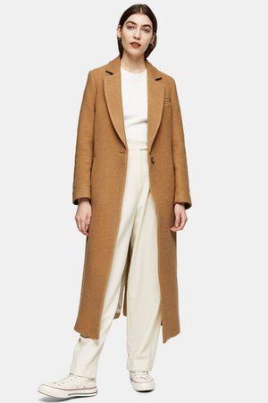 **Camel Coat By Topshop Boutique | Topshop