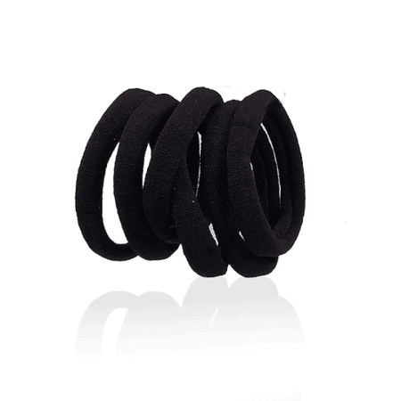 Elásticos para Cabelo – Kit com 6 – Cor preta | Acessórios da Luana