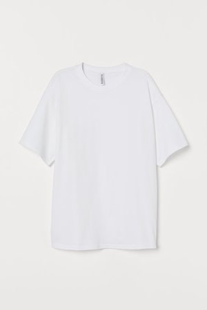 Wide-cut Cotton T-shirt - White - | H&M US