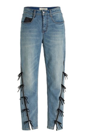 Grove Bow-Embellished Slim-Leg Jeans By Hellessy | Moda Operandi