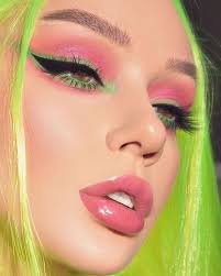 bright pink and green eyeshadow - Google Search