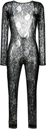 fitted lace jumpsuit