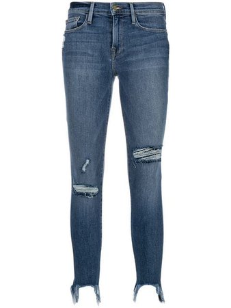 Frame ripped skinny jeans £294 - Buy Online - Mobile Friendly, Fast Delivery