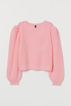 Pullover con maniche sbuffo - Rosa chiaro - DONNA | H&M IT