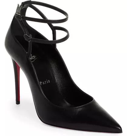 Christian Louboutin Conclusive Pointed Toe Ankle Strap Pump (Women) | Nordstrom